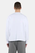 Rusk Logo Oversized Longsleeve White Black-1