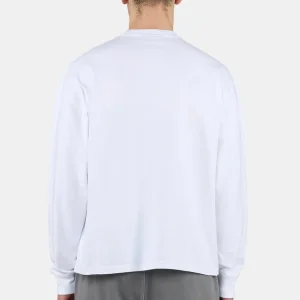 Rusk Logo Oversized Longsleeve White Black-1