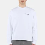 Rusk Logo Oversized Longsleeve White Black