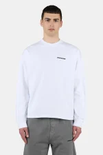 Rusk Logo Oversized Longsleeve White Black