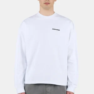 Rusk Logo Oversized Longsleeve White Black