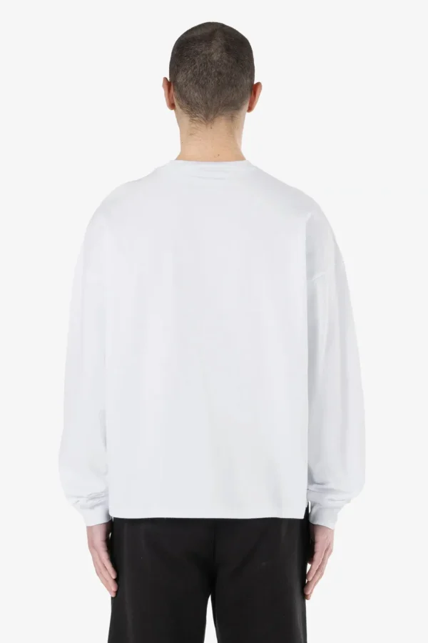 Rusk Logo Oversized Longsleeve White Black Gum-1