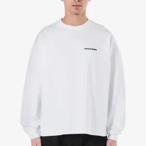 Rusk Logo Oversized Longsleeve White Black Gum