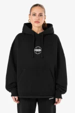 Rutty Super Oversized Hoodie Washed Black