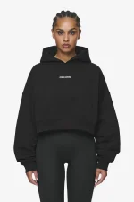 Salita Oversized Cropped Hoodie Black White Gum.