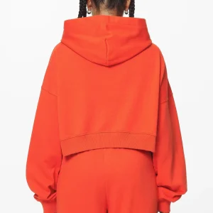 Salita Oversized Cropped Hoodie Washed Signal Red Gum-1