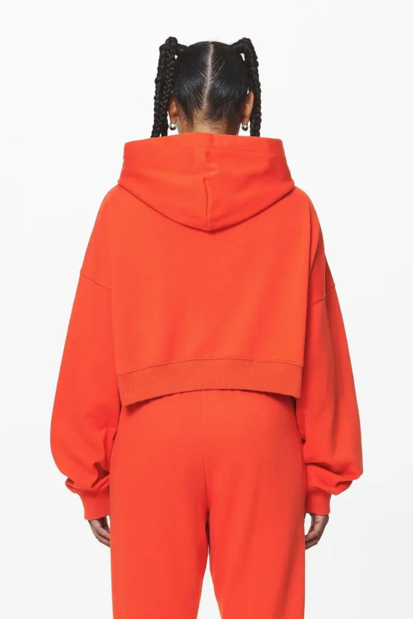Salita Oversized Cropped Hoodie Washed Signal Red Gum-1