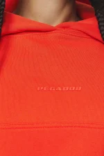 Salita Oversized Cropped Hoodie Washed Signal Red Gum-2