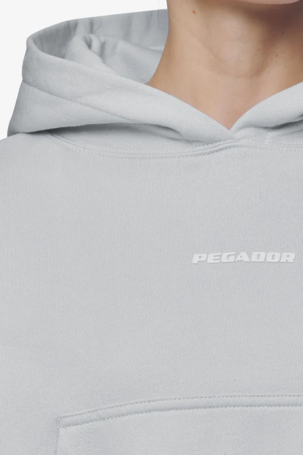 Salita Oversized Cropped Hoodie Washed Sky Grey White Gum-2