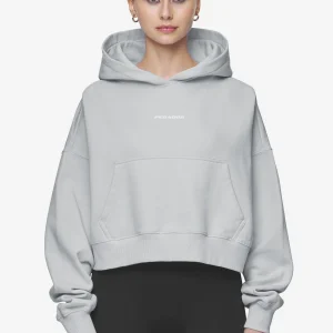 Salita Oversized Cropped Hoodie Washed Sky Grey White Gum