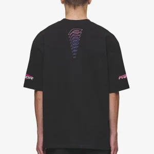 Saxon Oversized Tee Washed Black-1