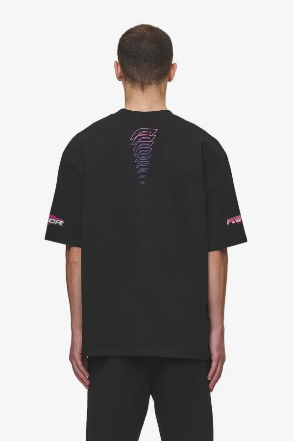 Saxon Oversized Tee Washed Black-1