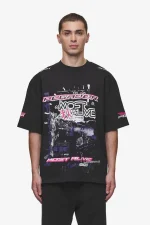 Saxon Oversized Tee Washed Black