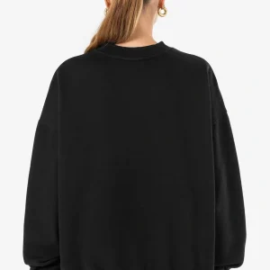 Sela Oversized Sweater Washed Black White Gum-1