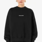 Sela Oversized Sweater Washed Black White Gum
