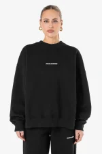 Sela Oversized Sweater Washed Black White Gum