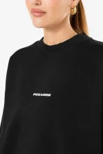 Sela Oversized Sweater Washed Black White Gum-2