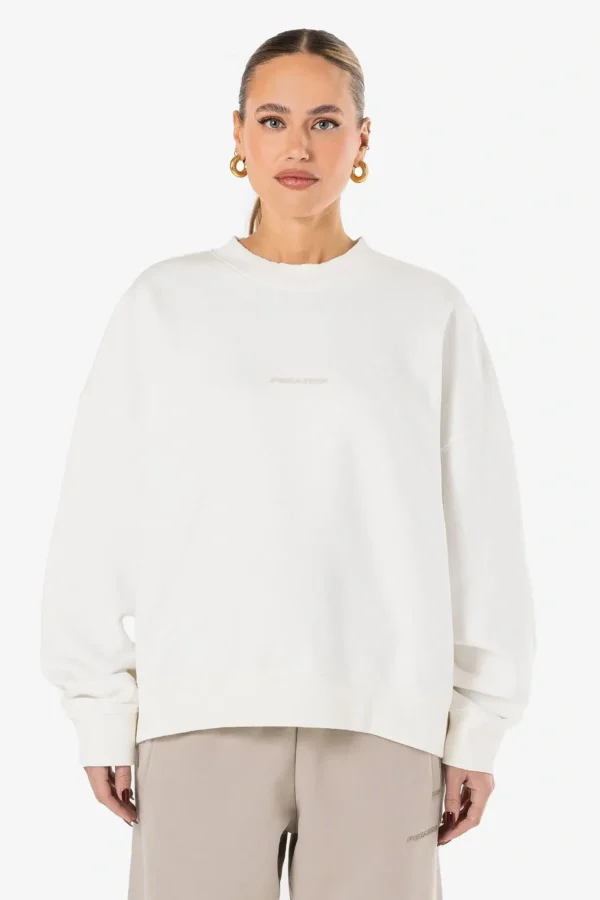 Sela Oversized Sweater Washed Warm White Gum
