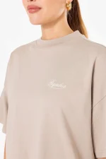 Serena Oversized Tee Washed Dark Stone-2