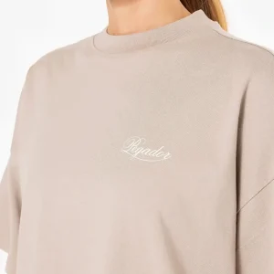 Serena Oversized Tee Washed Dark Stone-2