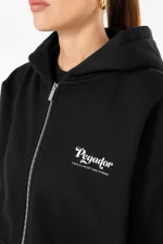 Sienna Oversized Sweat Jacket Washed Black-2