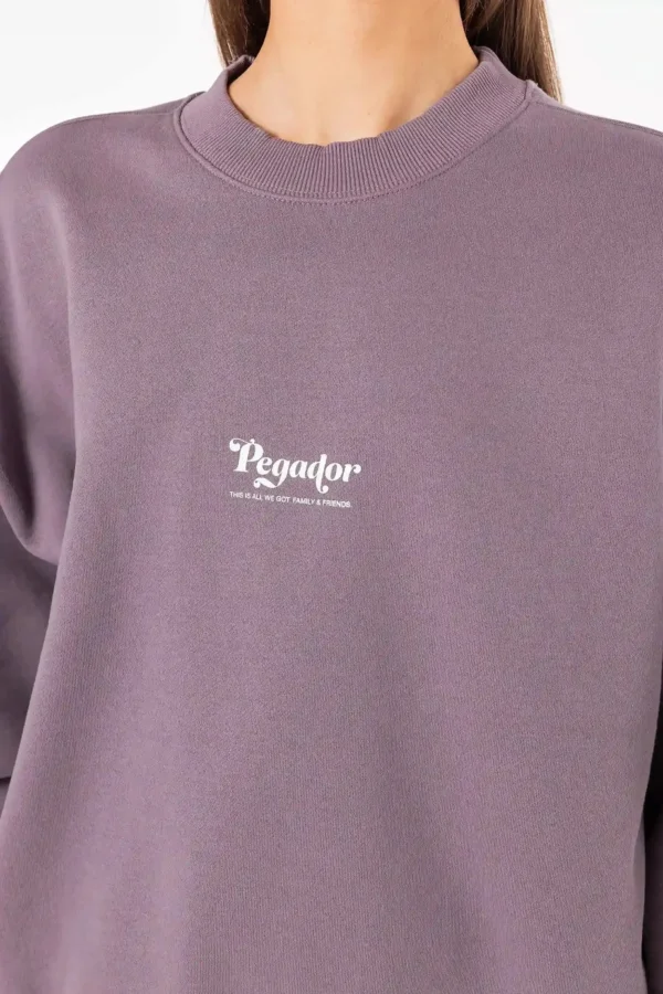 Sienna Oversized Sweater Washed Dusty Grape-2