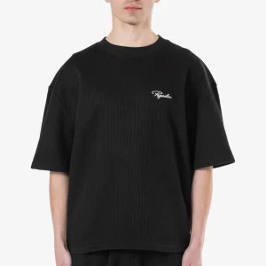 Signar Oversized Rib Tee Washed Black White