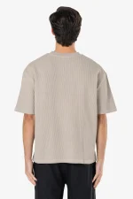 Signar Oversized Rib Tee Washed Dark Stone White-1