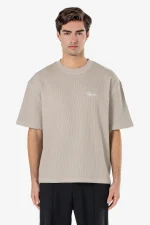 Signar Oversized Rib Tee Washed Dark Stone White