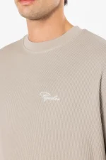 Signar Oversized Rib Tee Washed Dark Stone White-2