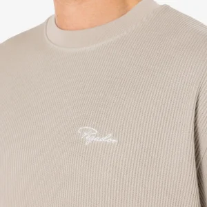 Signar Oversized Rib Tee Washed Dark Stone White-2