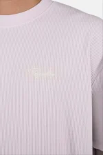 Signar Oversized Rib Tee Washed Lilac Unbleached-2