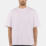 Signar Oversized Rib Tee Washed Lilac Unbleached
