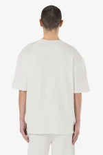 Signar Oversized Rib Tee Washed Warm White Black-1