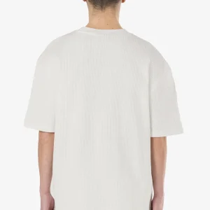 Signar Oversized Rib Tee Washed Warm White Black-1