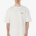 Signar Oversized Rib Tee Washed Warm White Black
