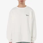 Signar Oversized Waffle Longsleeve Washed Warm White Black