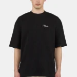 Signar Oversized Waffle Tee Washed Black Unbleached