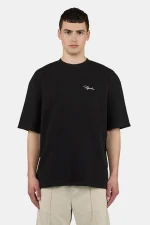 Signar Oversized Waffle Tee Washed Black Unbleached