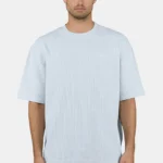 Signar Oversized Waffle Tee Washed Dream Blue White