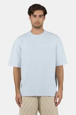 Signar Oversized Waffle Tee Washed Dream Blue White