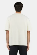 Signar Oversized Waffle Tee Washed Unbleached Light Beige-1