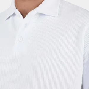Signar Rib Polo Tee White Unbleached-2