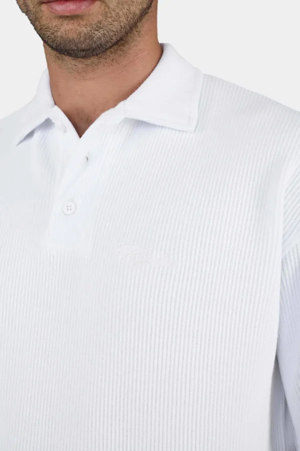 Signar Rib Polo Tee White Unbleached-2