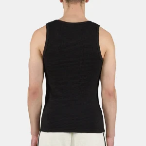 Signar Waffle Undershirt Washed Black Unbleached-1