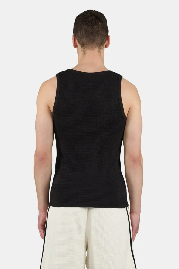 Signar Waffle Undershirt Washed Black Unbleached-1
