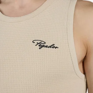 Signar Waffle Undershirt Washed Light Beige Black-2