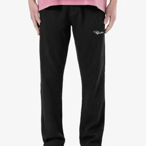 Signar Wide Rib Pants Washed Black White