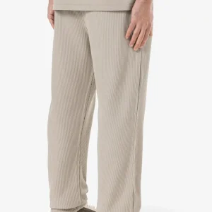 Signar Wide Rib Pants Washed Dark Stone White-1