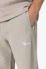 Signar Wide Rib Pants Washed Dark Stone White-2